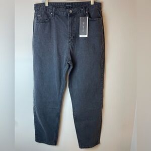 TRENDYOL Women’s Gray Black Mom Jean Denim Size 12